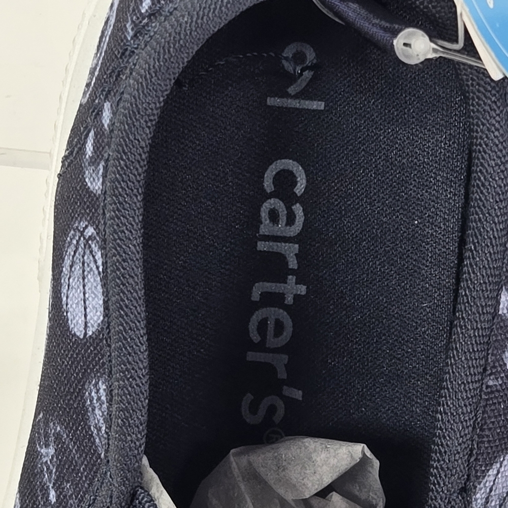 Carter's Damon Slip-On Canvas Sneakers - Navy with Sports Print Size C9 Toddler - Picture 11 of 12